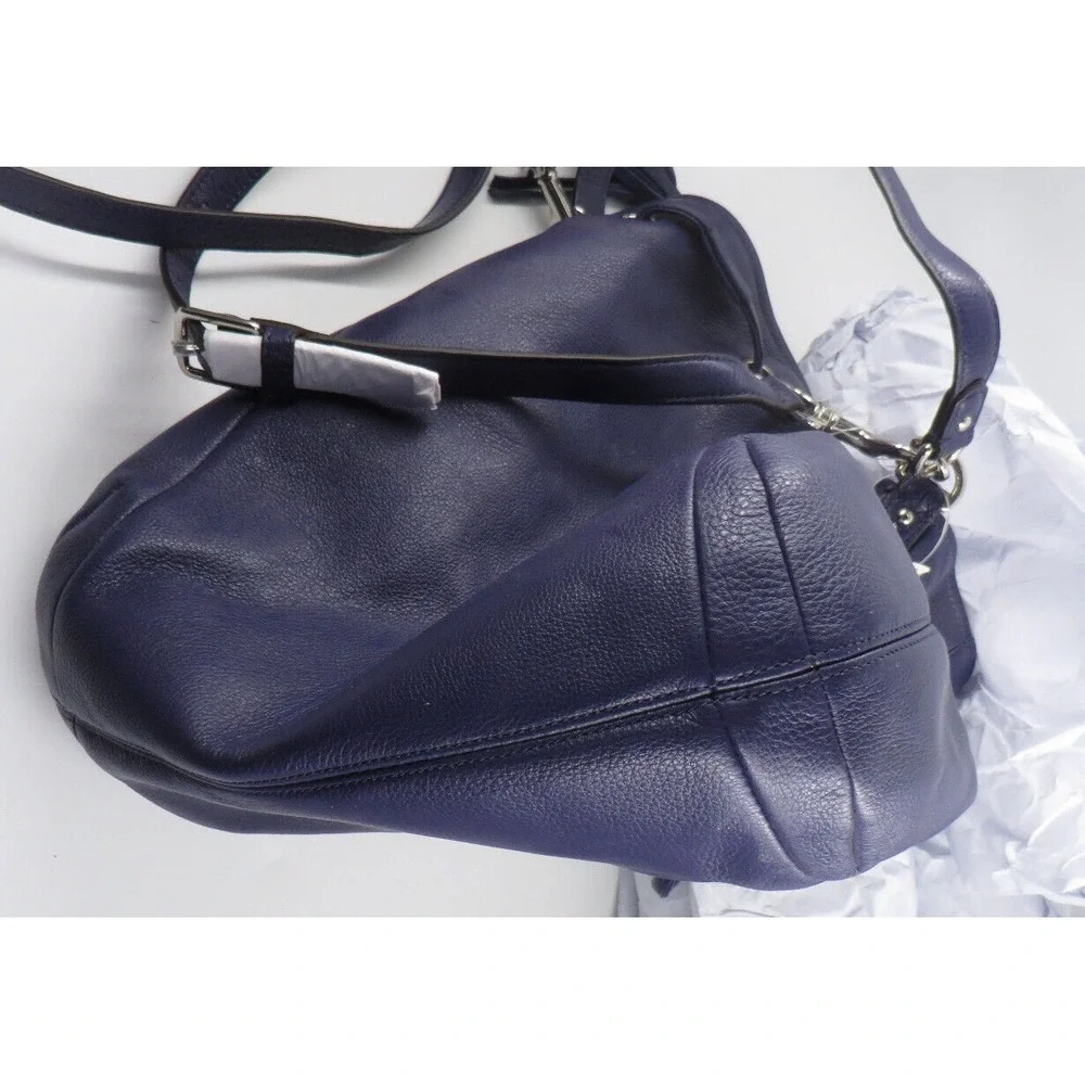 NWT Coach Indigo Pebbled Leather‎ Handbag Draw Hobo MSRP $358.00